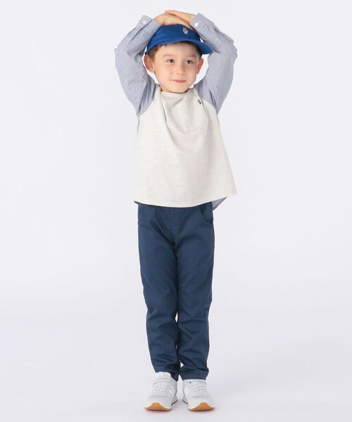 SHIPS(シップス)の「SHIPS KIDS:シャツ コンビ カットソー(100~130cm)(Tシャツ/カットソー・キッズ・グレー/キャメル・110/130/120/100)」の4枚目の写真