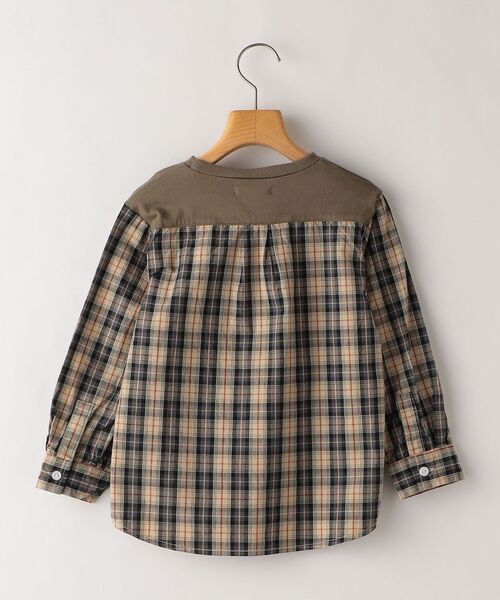 SHIPS(シップス)の「SHIPS KIDS:シャツ コンビ カットソー(100~130cm)(Tシャツ/カットソー・キッズ・グレー/キャメル・110/130/120/100)」の8枚目の写真