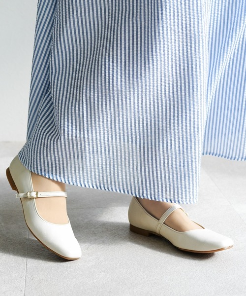 chocolates(チョコラテス)の「メリージェーン ストレッチ スクエアパンプス【日本製】(パンプス・レディース・ブラック/アイボリー/ベージュ/ブラック系その他・22cm/22.5cm/23cm/23.5cm/24cm/24.5cm/25cm)」の17枚目の写真