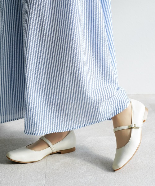 chocolates(チョコラテス)の「メリージェーン ストレッチ スクエアパンプス【日本製】(パンプス・レディース・ブラック/アイボリー/ベージュ/ブラック系その他・22cm/22.5cm/23cm/23.5cm/24cm/24.5cm/25cm)」の18枚目の写真