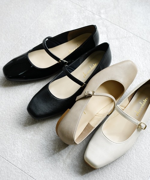 chocolates(チョコラテス)の「メリージェーン ストレッチ スクエアパンプス【日本製】(パンプス・レディース・ブラック/アイボリー/ベージュ/ブラック系その他・22cm/22.5cm/23cm/23.5cm/24cm/24.5cm/25cm)」の22枚目の写真