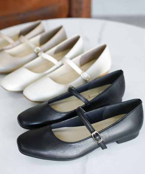 chocolates(チョコラテス)の「メリージェーン ストレッチ スクエアパンプス【日本製】(パンプス・レディース・ブラック/アイボリー/ベージュ/ブラック系その他・22cm/22.5cm/23cm/23.5cm/24cm/24.5cm/25cm)」の20枚目の写真