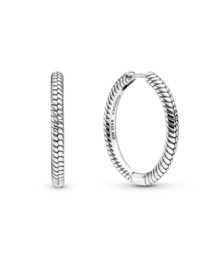 PANDORA | Pandora Moments チャーム フープ シルバー ピアス(ピアス（両耳用）)