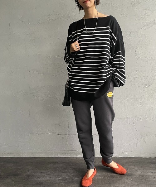 AMERICANA（アメリカーナ）の「【FUDGE11月号掲載】[Americana×JEANS FACTORY/アメリカーナ×ジーンズファクトリー] 別注 オーバルロゴスウェットパンツ（スウェットパンツ・レディース・スミクロ/グレー/モカ・S/M）」の9枚目の写真