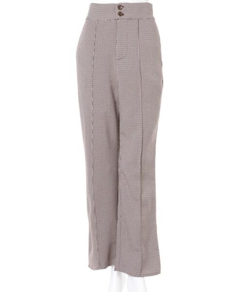 Allamanda（アラマンダ）の「Wボタンセンターシーム／パンツ（その他パンツ・レディース・ブラウン/ブラウン系9/ホワイト系5・S/M）」の4枚目の写真