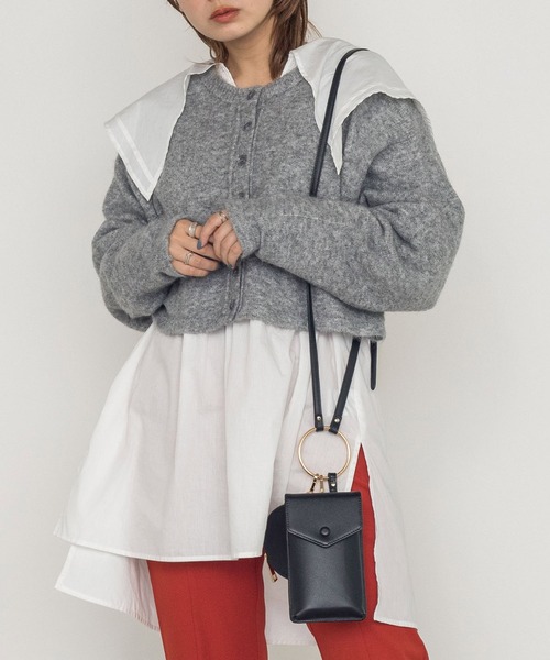 w closet（ダブルクローゼット）の「マルチミニショルダー（ショルダーバッグ・レディース・ブラック/ベージュ/ライム・FREE）」の2枚目の写真