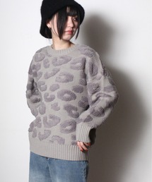 【oneway Jeans】レオパードニット