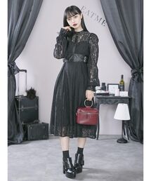 EATME | フェイクレザーコンビレースワンピース(ワンピース)