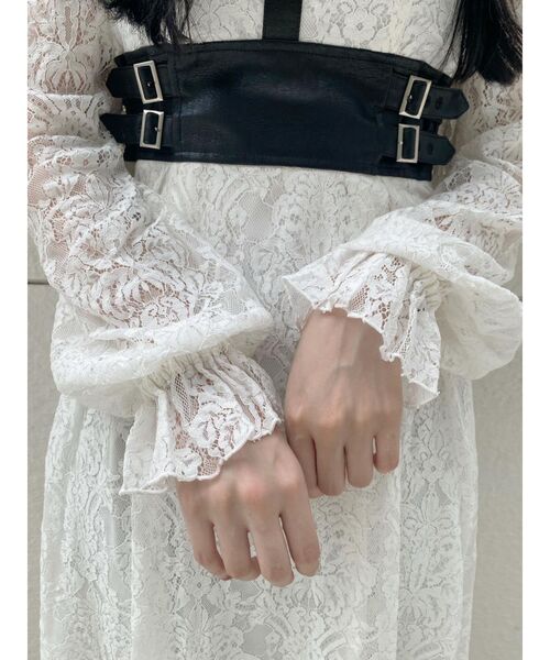 EATME（イートミー）の「フェイクレザーコンビレースワンピース（ワンピース・レディース・オフホワイト/ブラック/グリーン系その他・SMALL/MEDIUM）」の19枚目の写真