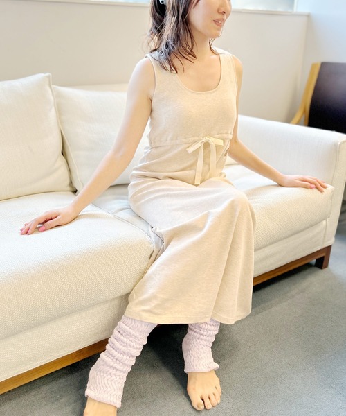 Chut！ INTIMATES（シュットインティメイツ）の「【綿100%】パデッド タンク ドレス (C364)（ルームウェア/パジャマ・レディース・パープル/ライトベージュ・M/L）」の19枚目の写真