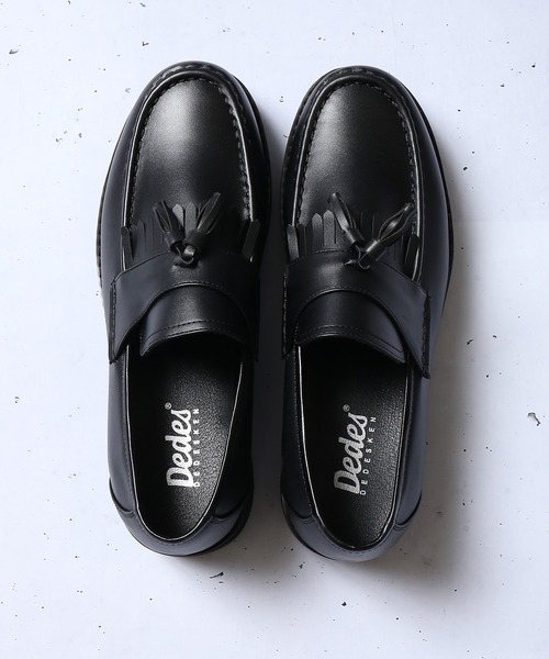 SPINNS（スピンズ）の「フェイクレザー ハイシャークソールタッセルローファー（ローファー・メンズ・ブラック・27cm/26cm）」の3枚目の写真