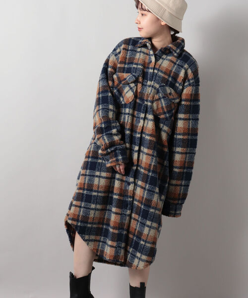 Johnson Woolen Mills(ジョンソンウーレンミルズ)の「【JOHNSON WOOLEN MILLS/ジョンソンウーレンミルズ】 フリースコート #J2002BC(ブルゾン・レディース・ネイビー系1/イエロー系その他/ピンク系その他・38)」の2枚目の写真