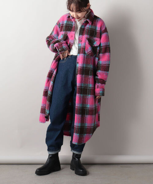 Johnson Woolen Mills(ジョンソンウーレンミルズ)の「【JOHNSON WOOLEN MILLS/ジョンソンウーレンミルズ】 フリースコート #J2002BC(ブルゾン・レディース・ネイビー系1/イエロー系その他/ピンク系その他・38)」の3枚目の写真