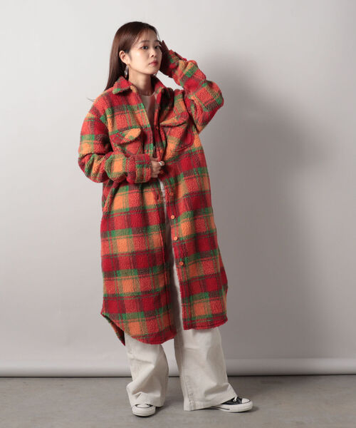 Johnson Woolen Mills(ジョンソンウーレンミルズ)の「【JOHNSON WOOLEN MILLS/ジョンソンウーレンミルズ】 フリースコート #J2002BC(ブルゾン・レディース・ネイビー系1/イエロー系その他/ピンク系その他・38)」の9枚目の写真