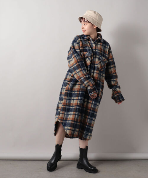 Johnson Woolen Mills(ジョンソンウーレンミルズ)の「【JOHNSON WOOLEN MILLS/ジョンソンウーレンミルズ】 フリースコート #J2002BC(ブルゾン・レディース・ネイビー系1/イエロー系その他/ピンク系その他・38)」の11枚目の写真