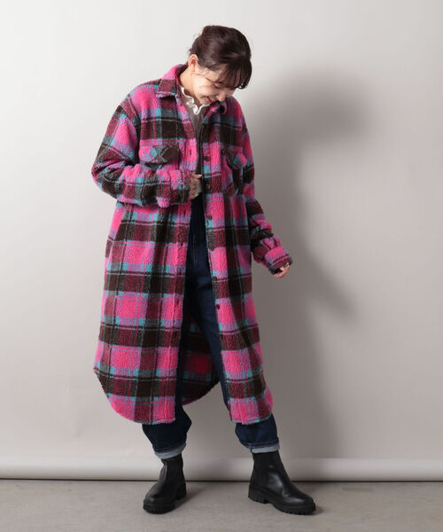 Johnson Woolen Mills(ジョンソンウーレンミルズ)の「【JOHNSON WOOLEN MILLS/ジョンソンウーレンミルズ】 フリースコート #J2002BC(ブルゾン・レディース・ネイビー系1/イエロー系その他/ピンク系その他・38)」の14枚目の写真