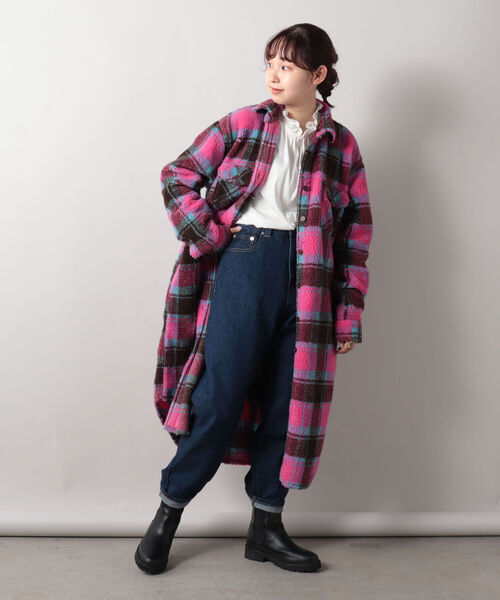 Johnson Woolen Mills(ジョンソンウーレンミルズ)の「【JOHNSON WOOLEN MILLS/ジョンソンウーレンミルズ】 フリースコート #J2002BC(ブルゾン・レディース・ネイビー系1/イエロー系その他/ピンク系その他・38)」の15枚目の写真