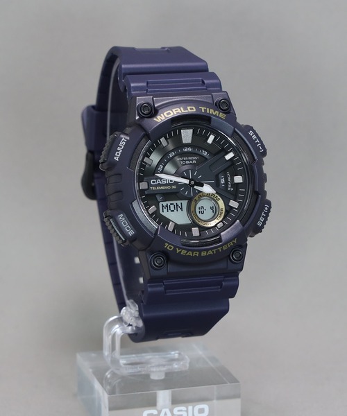 CASIO(カシオ)の「CASIO Collection / アナログ&デジタル / AEQ-110W-2AJH(アナログ腕時計・メンズ・ネイビー・FREE)」の10枚目の写真