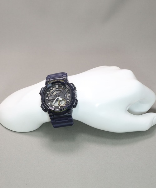 CASIO(カシオ)の「CASIO Collection / アナログ&デジタル / AEQ-110W-2AJH(アナログ腕時計・メンズ・ネイビー・FREE)」の4枚目の写真