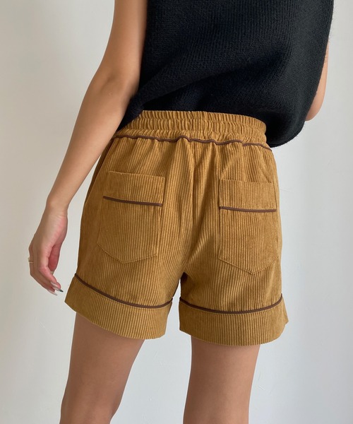 Avvenente（アベネンテ）の「【Avvenente】コーデュロイパイピングミニパンツ（その他パンツ・レディース・ブルー/ライトブラウン・FREE）」の8枚目の写真