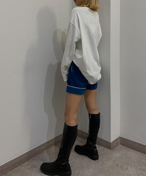 Avvenente（アベネンテ）の「【Avvenente】コーデュロイパイピングミニパンツ（その他パンツ・レディース・ブルー/ライトブラウン・FREE）」の21枚目の写真