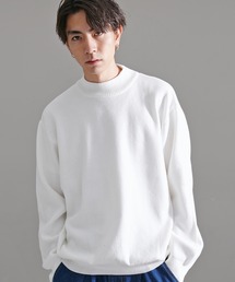 モックネック」に該当するレディースのニット/セーター（ホワイト/白色