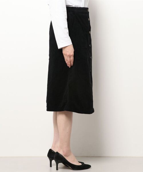 ehka sopo（エヘカソポ）の「コーデュロイベイカースカート（スカート・レディース・ミント/ブラック/ブラウン/ベージュ・ﾌﾘ-）」の5枚目の写真