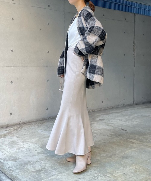 DouDou（ドゥドゥ）の「チェックガウン（その他アウター・レディース・ブラック/ブラウン・FREE）」の21枚目の写真