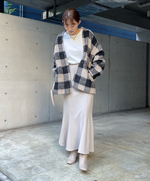 DouDou（ドゥドゥ）の「チェックガウン（その他アウター・レディース・ブラック/ブラウン・FREE）」の16枚目の写真