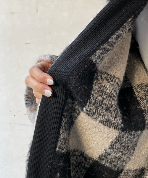 DouDou（ドゥドゥ）の「チェックガウン（その他アウター・レディース・ブラック/ブラウン・FREE）」の15枚目の写真