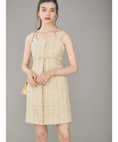 MERCURYDUO（マーキュリーデュオ）の「ツィードミニジャンスカ（ワンピース・レディース・ブラック/イエロー・SMALL/MEDIUM）」の11枚目の写真