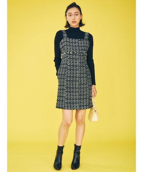 MERCURYDUO（マーキュリーデュオ）の「ツィードミニジャンスカ（ワンピース・レディース・ブラック/イエロー・SMALL/MEDIUM）」の20枚目の写真