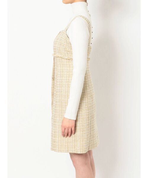 MERCURYDUO（マーキュリーデュオ）の「ツィードミニジャンスカ（ワンピース・レディース・ブラック/イエロー・SMALL/MEDIUM）」の7枚目の写真