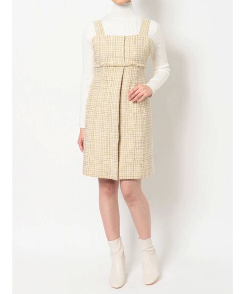 MERCURYDUO（マーキュリーデュオ）の「ツィードミニジャンスカ（ワンピース・レディース・ブラック/イエロー・SMALL/MEDIUM）」の16枚目の写真