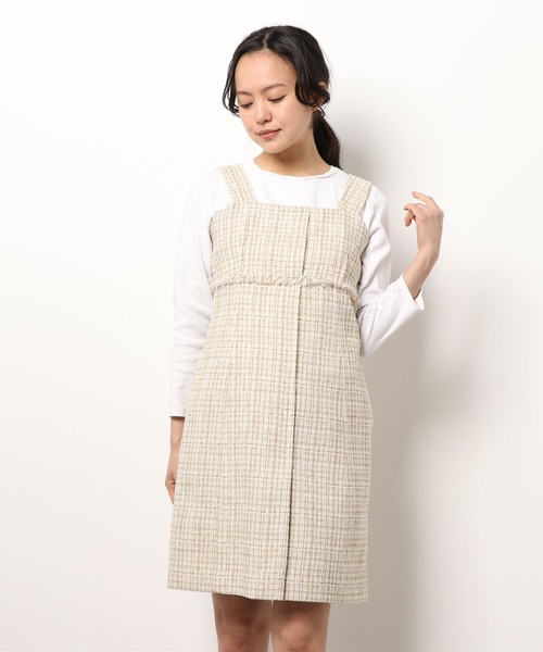 MERCURYDUO（マーキュリーデュオ）の「ツィードミニジャンスカ（ワンピース・レディース・ブラック/イエロー・SMALL/MEDIUM）」の2枚目の写真