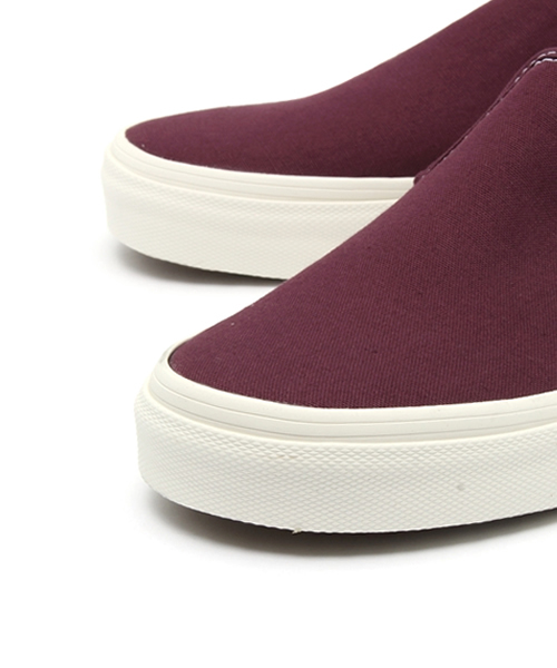 VANS（バンズ）の「VANS / SLIP ON (WINE,NAVY)（スニーカー・レディース・ワイン/ネイビー・5h/6h/5/7/6）」の4枚目の写真
