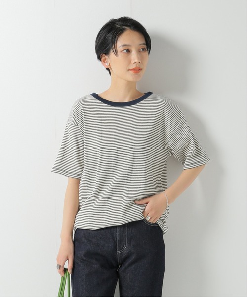 MILLER(ミラー)の「【MILLER / ミラー】別注 パネルリブ クルーネックTシャツ(Tシャツ/カットソー・メンズ・グレー/ブルー系その他/ブラック/グリーン系その他/ホワイト/ベージュ系その他/ブルー系その他2/ブラウン・MEDIUM/SMALL/LARGE)」の7枚目の写真