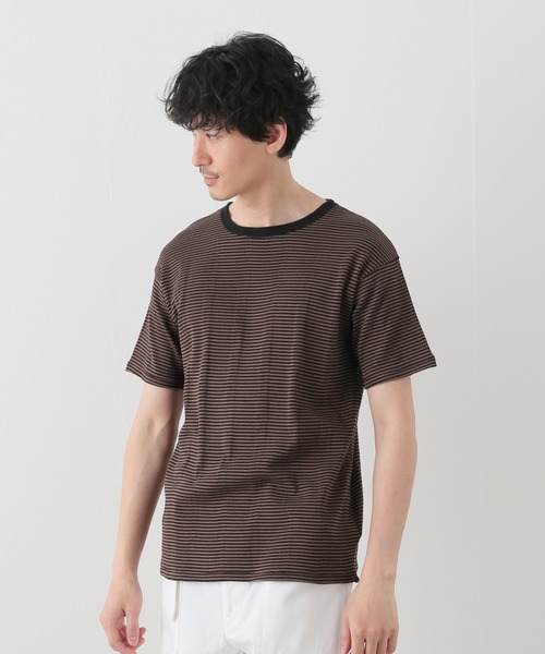 MILLER(ミラー)の「【MILLER / ミラー】別注 パネルリブ クルーネックTシャツ(Tシャツ/カットソー・メンズ・グレー/ブルー系その他/ブラック/グリーン系その他/ホワイト/ベージュ系その他/ブルー系その他2/ブラウン・MEDIUM/SMALL/LARGE)」の22枚目の写真