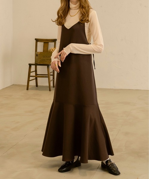 Ambre Neige（アンブルネージュ）の「シアーハイネックトップス／【WEB/EC限定商品】（Tシャツ/カットソー・レディース・ダークブラウン/ベージュ/ライトグリーン/アイボリー/モカ/ピンク/イエロー/ラベンダー/ブラック・FREE）」の13枚目の写真