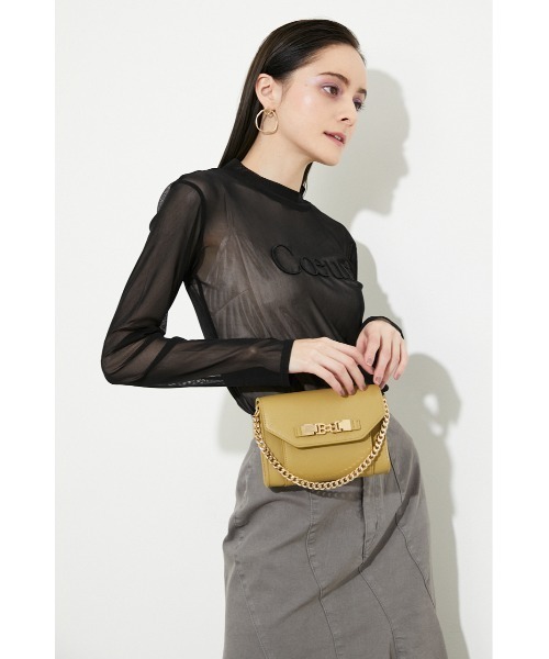 rienda（リエンダ）の「コンパクトボディショルダーバッグ（ショルダーバッグ・レディース・ライム/アイボリー/スモークピンク・FREE）」の7枚目の写真