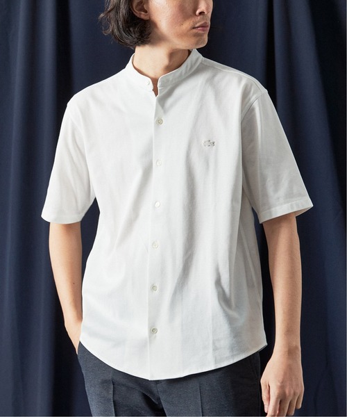 LACOSTE(ラコステ)の「【LACOSTE / ラコステ】別注 バンドカラー フルオープン ポロシャツ(ポロシャツ・メンズ・ホワイト/ブラック/グレー/ネイビー・4/5/2/3)」の2枚目の写真