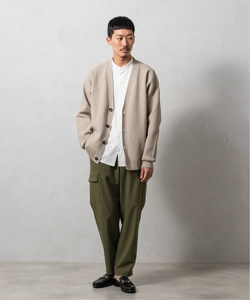 EDIFICELACOSTE 別注 バンドカラー フルオープン ポロシャツ　黒 LACOSTE / ラコステ】別注 バンドカラー フルオープン