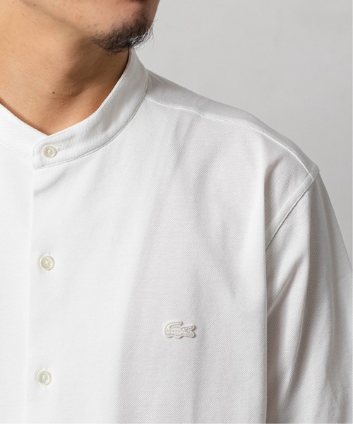LACOSTE(ラコステ)の「【LACOSTE / ラコステ】別注 バンドカラー フルオープン ポロシャツ(ポロシャツ・メンズ・ホワイト/ブラック/グレー/ネイビー・4/5/2/3)」の13枚目の写真