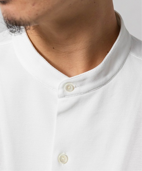 LACOSTE(ラコステ)の「【LACOSTE / ラコステ】別注 バンドカラー フルオープン ポロシャツ(ポロシャツ・メンズ・ホワイト/ブラック/グレー/ネイビー・4/5/2/3)」の14枚目の写真