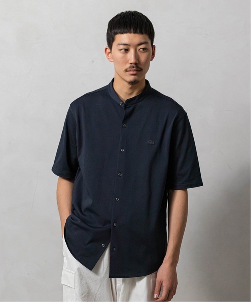 【エディフィス / ラコステ】 別注 フルオープン 鹿の子 ポロシャツ　Mサイズ エディフィス / ラコステ】 別注 フルオープン 鹿の子 ポロシャツ M