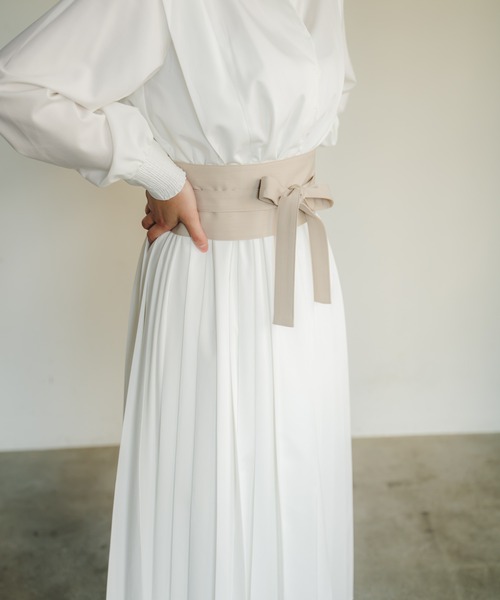 LADYMADE（レディメイド）の「サッシュベルトプリーツシャツ