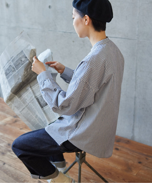 PAR ICI（パーリッシィ）の「無地/ストライプ スリーピング刺繍