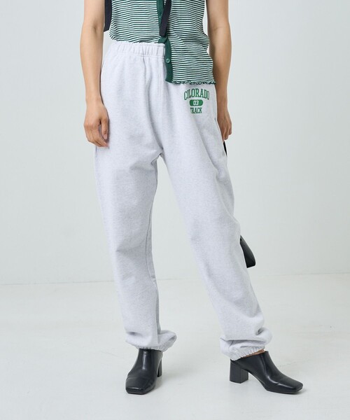 FREAK'S STORE(フリークスストア)の「HEAVY SWEAT ロゴパンツ/ヘビースウェットロゴパンツ(スウェットパンツ・レディース・ライトグレー/ナチュラル/オリーブ/ネイビー・SMALL/MEDIUM)」の10枚目の写真