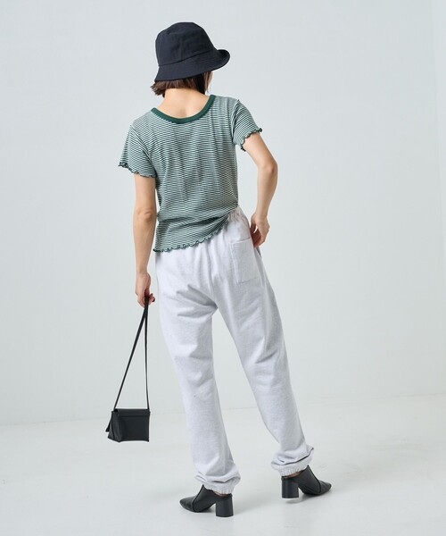 FREAK'S STORE(フリークスストア)の「HEAVY SWEAT ロゴパンツ/ヘビースウェットロゴパンツ(スウェットパンツ・レディース・ライトグレー/ナチュラル/オリーブ/ネイビー・SMALL/MEDIUM)」の21枚目の写真