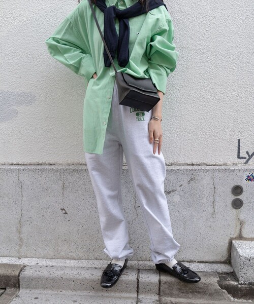 FREAK'S STORE(フリークスストア)の「HEAVY SWEAT ロゴパンツ/ヘビースウェットロゴパンツ(スウェットパンツ・レディース・ライトグレー/ナチュラル/オリーブ/ネイビー・SMALL/MEDIUM)」の12枚目の写真